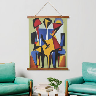 Three Jazz Musicians Wall Tapestry
