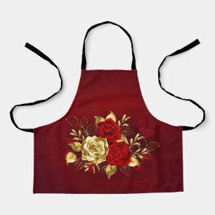Three Jewellery Roses Apron