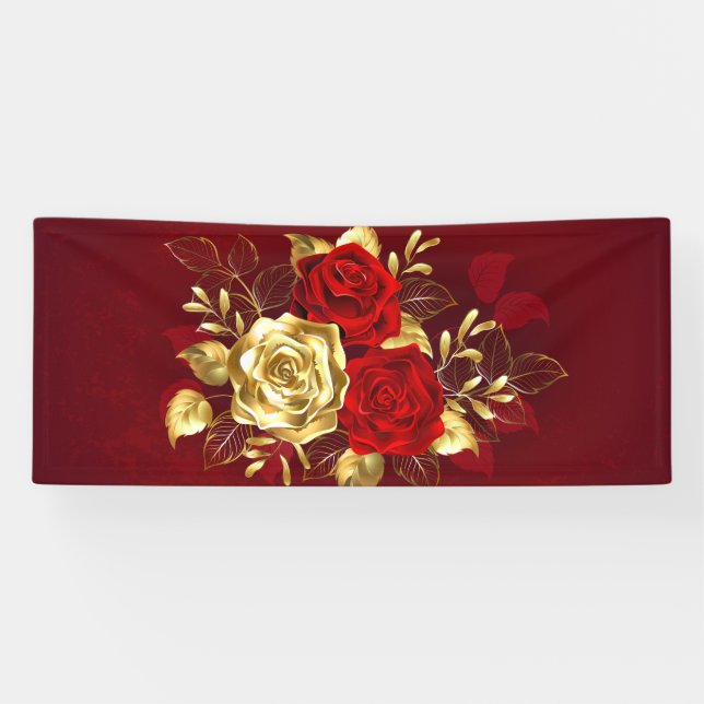Three Jewellery Roses Banner (Horizontal)