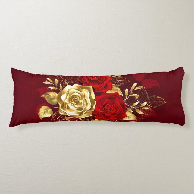 Three Jewellery Roses Body Cushion (Front)