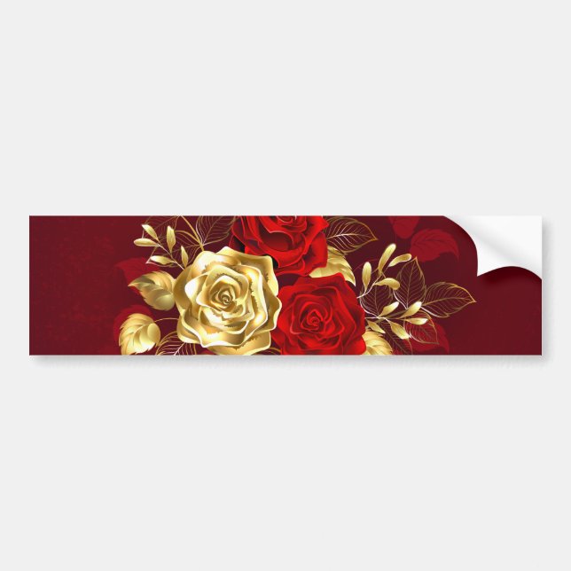 Three Jewellery Roses Bumper Sticker (Front)