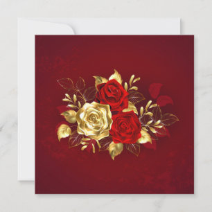 Three Jewellery Roses Card