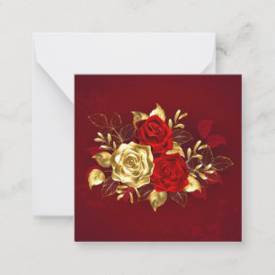Three Jewellery Roses Card