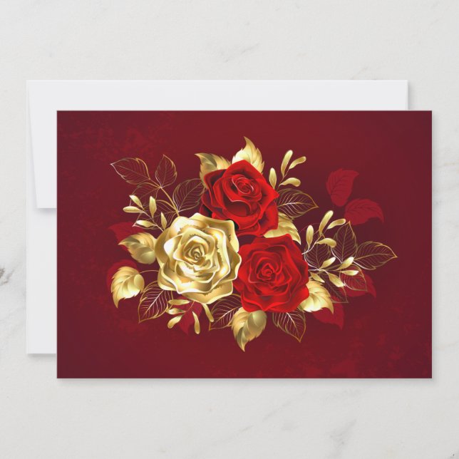 Three Jewellery Roses Card (Front)