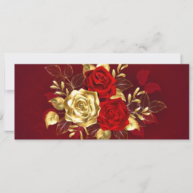 Three Jewellery Roses Card (Front)