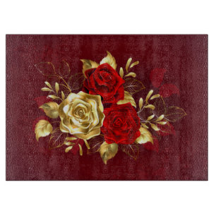 Three Jewellery Roses Cutting Board