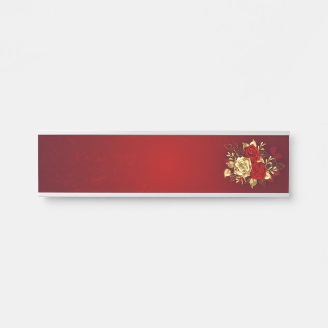 Three Jewellery Roses Door Sign (Front)