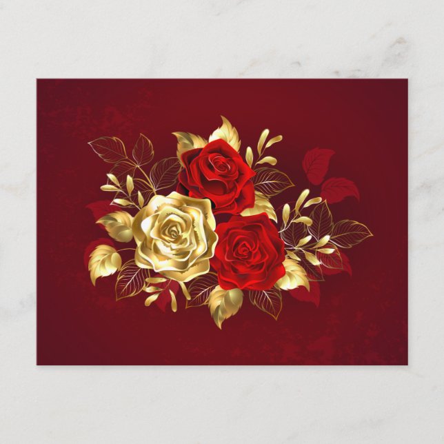 Three Jewellery Roses Enclosure Card (Front)