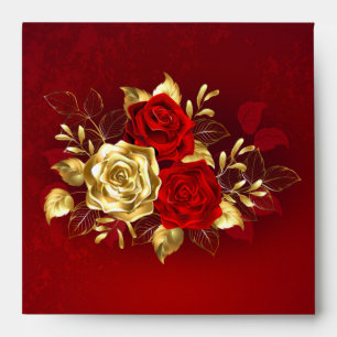 Three Jewellery Roses Envelope
