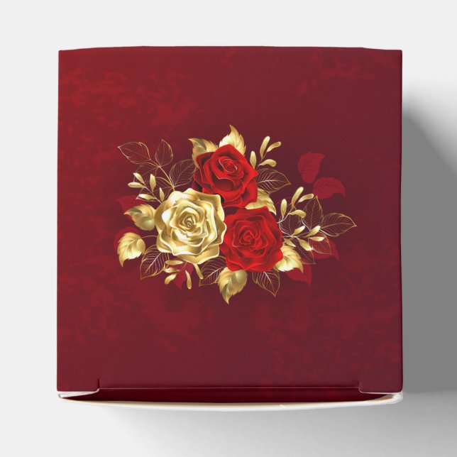 Three Jewellery Roses Favour Box (Top)