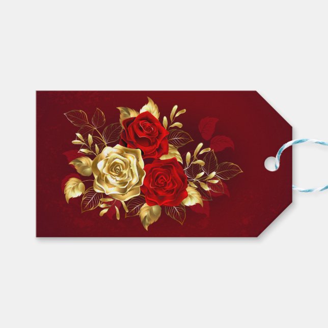 Three Jewellery Roses Gift Tags (Front (Horizontal))