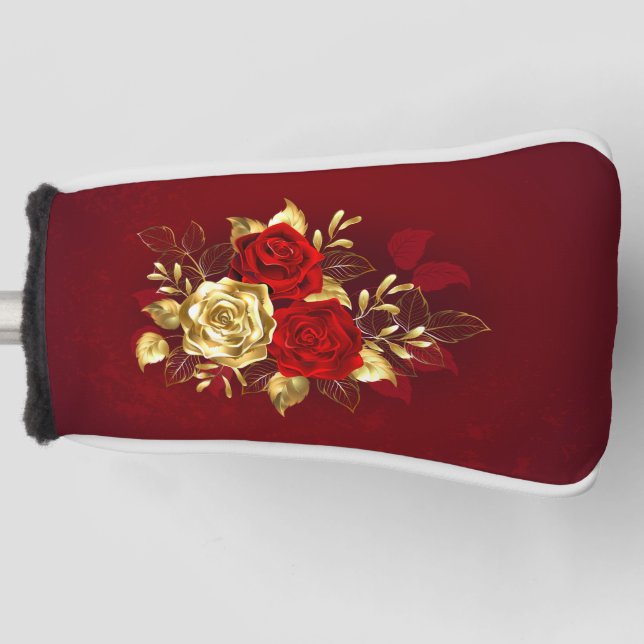 Three Jewellery Roses Golf Head Cover (Front)