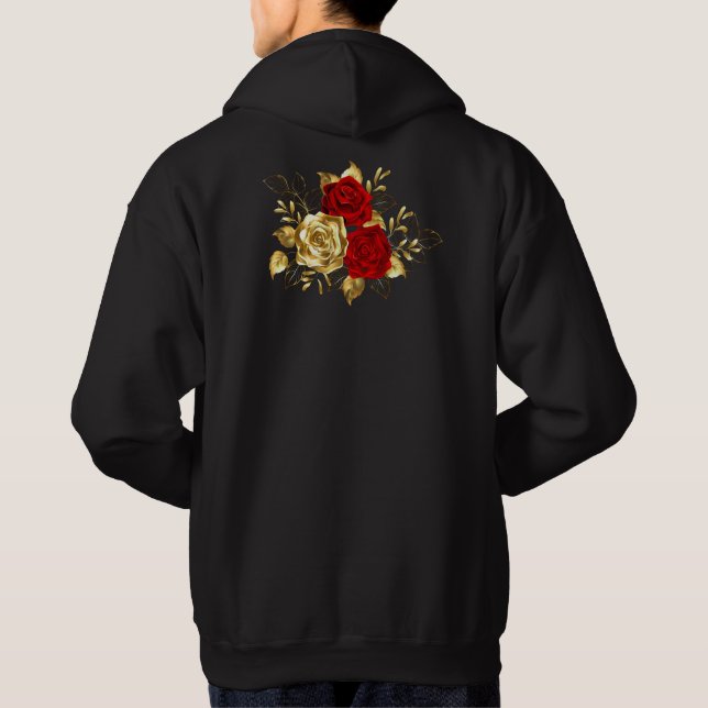 Three Jewellery Roses Hoodie (Back)