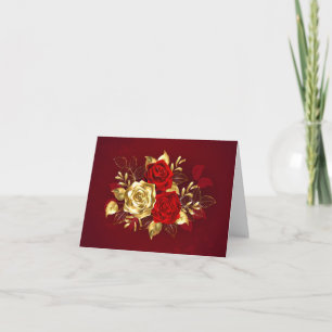 Three Jewellery Roses Invitation