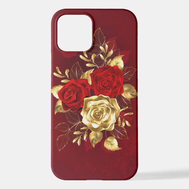 Three Jewellery Roses iPhone Case (Back)