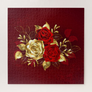 Three Jewellery Roses Jigsaw Puzzle