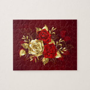 Three Jewellery Roses Jigsaw Puzzle
