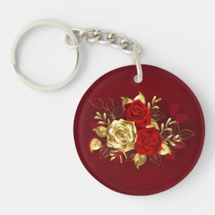 Three Jewellery Roses Key Ring