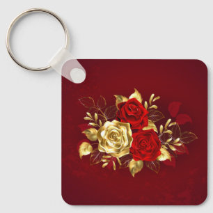 Three Jewellery Roses Key Ring