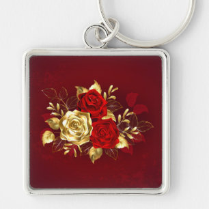 Three Jewellery Roses Key Ring