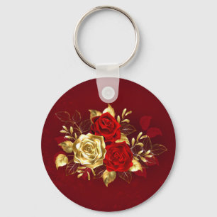 Three Jewellery Roses Key Ring
