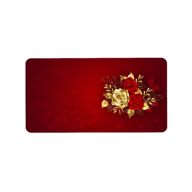 Three Jewellery Roses Label (Front)