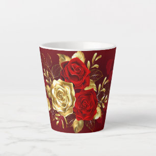 Three Jewellery Roses Latte Mug