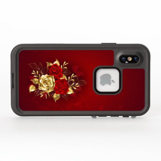 Three Jewellery Roses LifeProof iPhone Case (Back Horizontal)