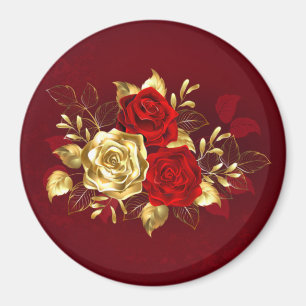 Three Jewellery Roses Magnet