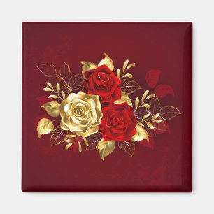 Three Jewellery Roses Magnet
