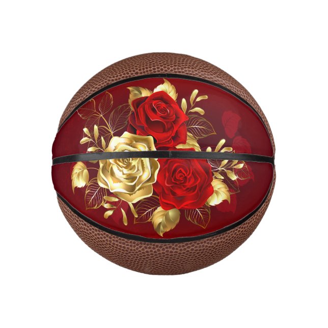 Three Jewellery Roses Mini Basketball (Front)