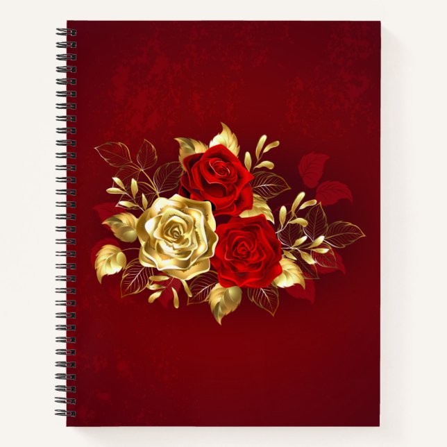 Three Jewellery Roses Notebook (Front)