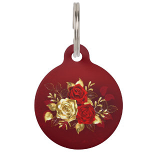 Three Jewellery Roses Pet Tag