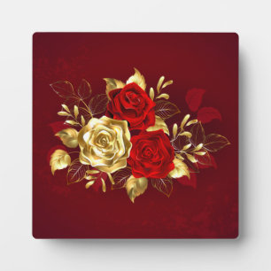 Three Jewellery Roses Plaque