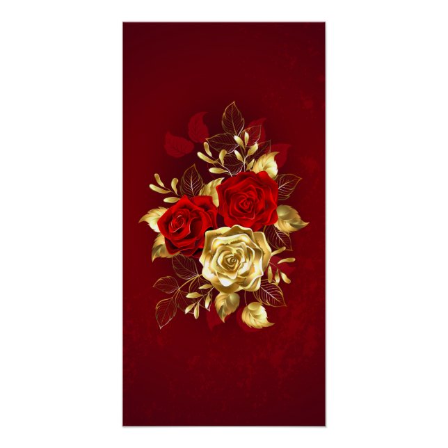 Three Jewellery Roses Poster (Front)