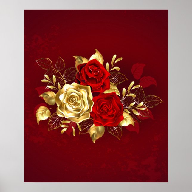 Three Jewellery Roses Poster (Front)