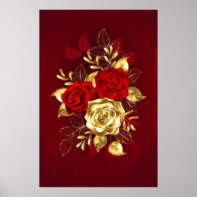 Three Jewellery Roses Poster (Front)