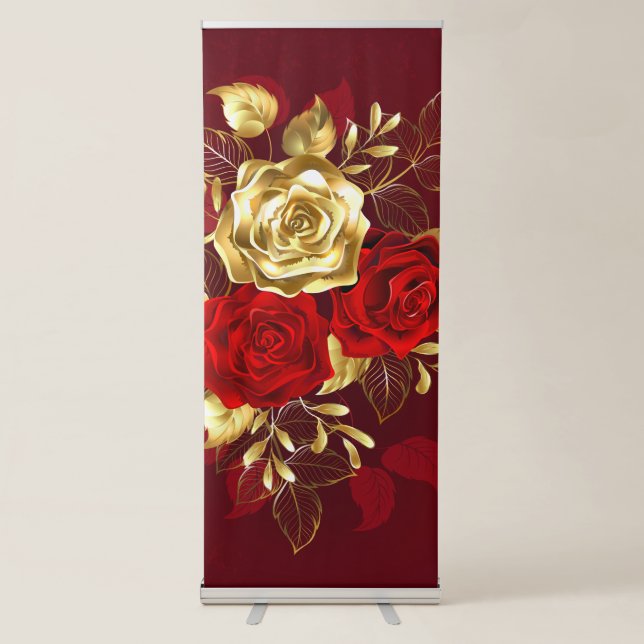 Three Jewellery Roses Retractable Banner (Front)