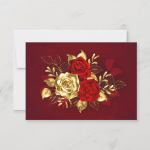 Three Jewellery Roses RSVP Card