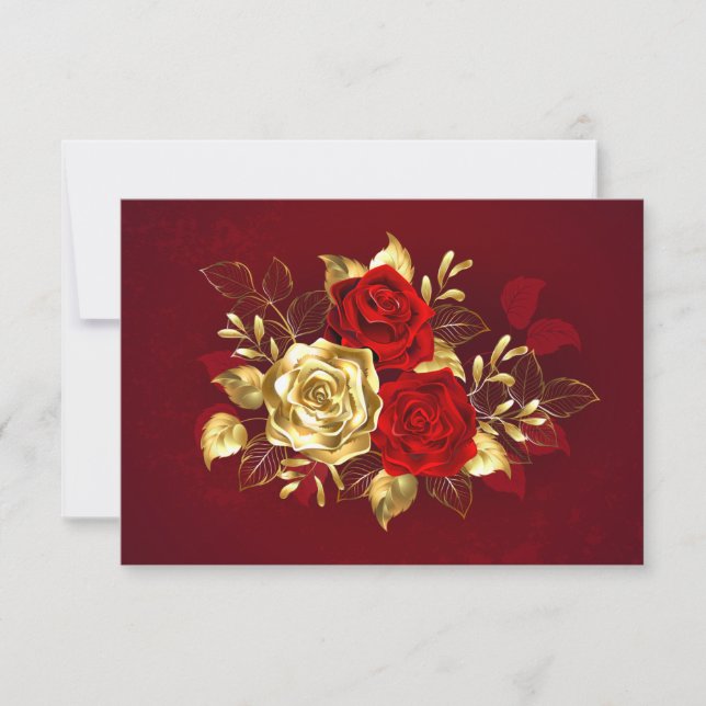Three Jewellery Roses Save The Date (Front)