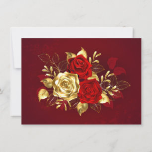 Three Jewellery Roses Thank You Card