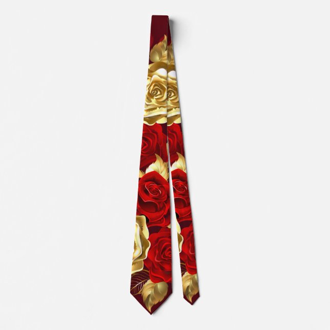 Three Jewellery Roses Tie (Front)