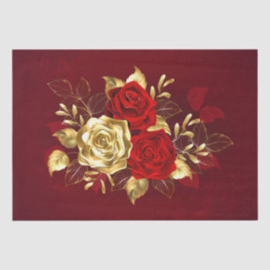 Three Jewellery Roses Tissue Paper