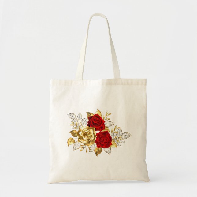 Three Jewellery Roses Tote Bag (Front)