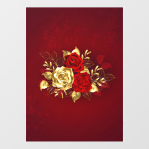 Three Jewellery Roses Window Cling