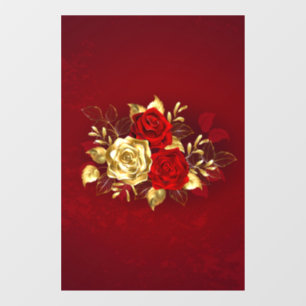 Three Jewellery Roses Window Cling