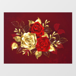 Three Jewellery Roses Window Cling
