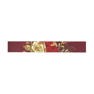 Three Jewellery Roses Wraparound Address Label