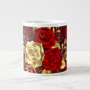Three Jewelry Roses Large Coffee Mug