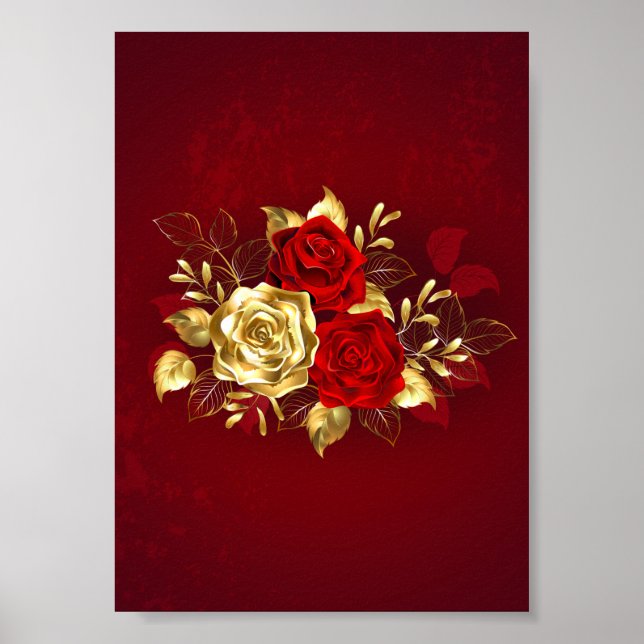 Three Jewelry Roses Poster (Front)